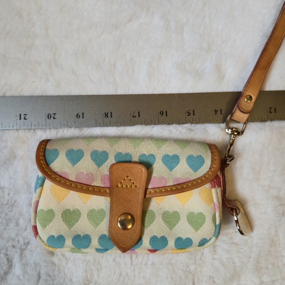 Dooney & Bourke Rainbow Sweatheart Canvas Wristlet